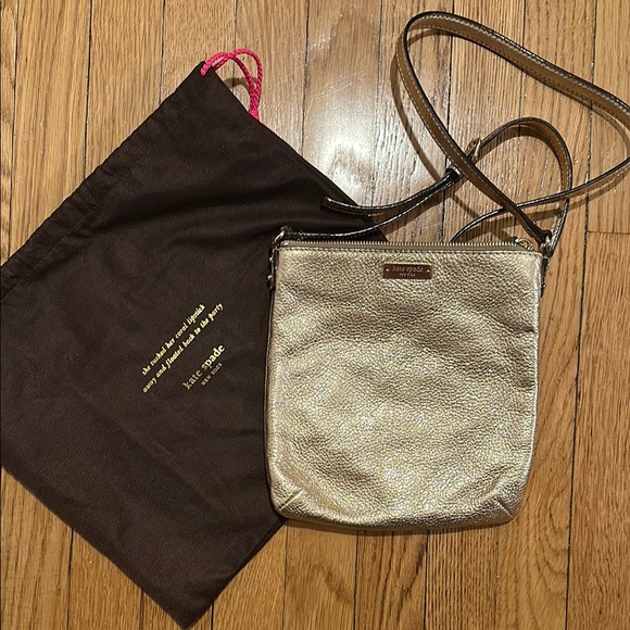 Kate Spade Gold Crossbody Bag with Dustbag - Picture 8 of 8